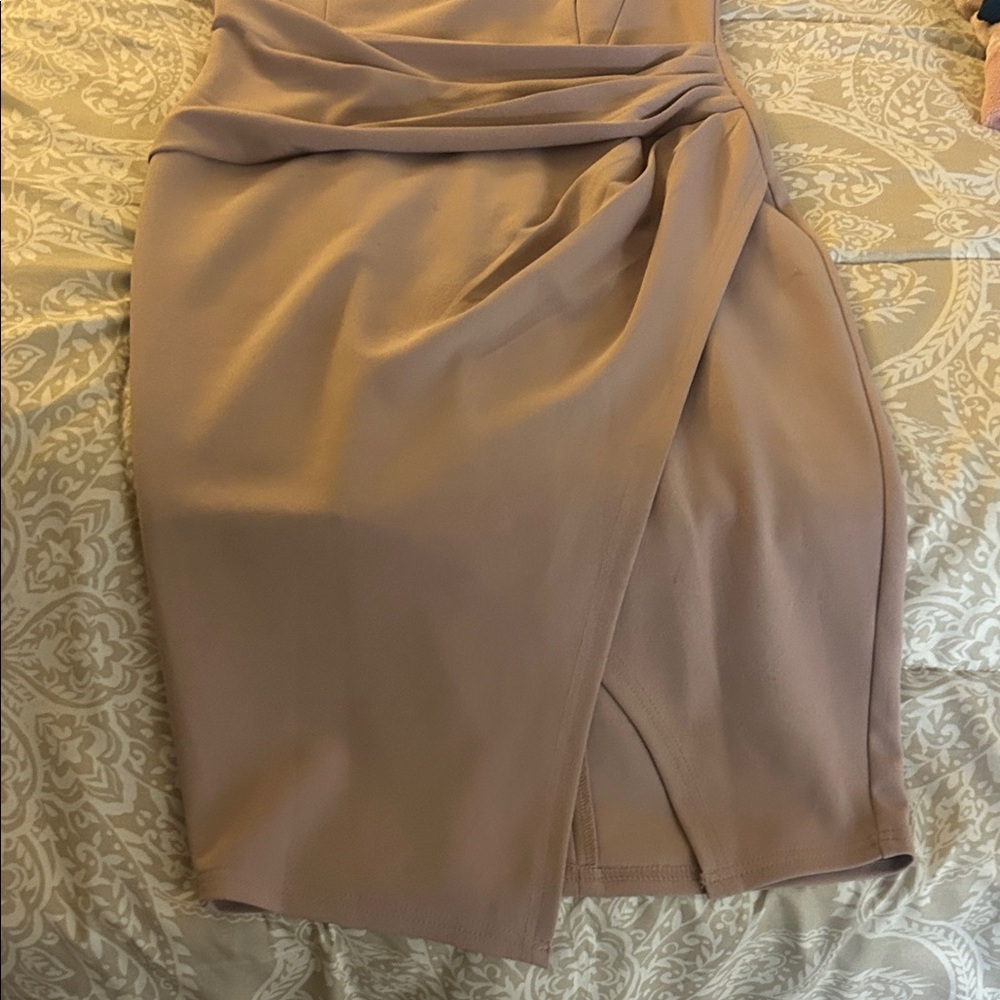 H&M Mauve Draped Midi Dress